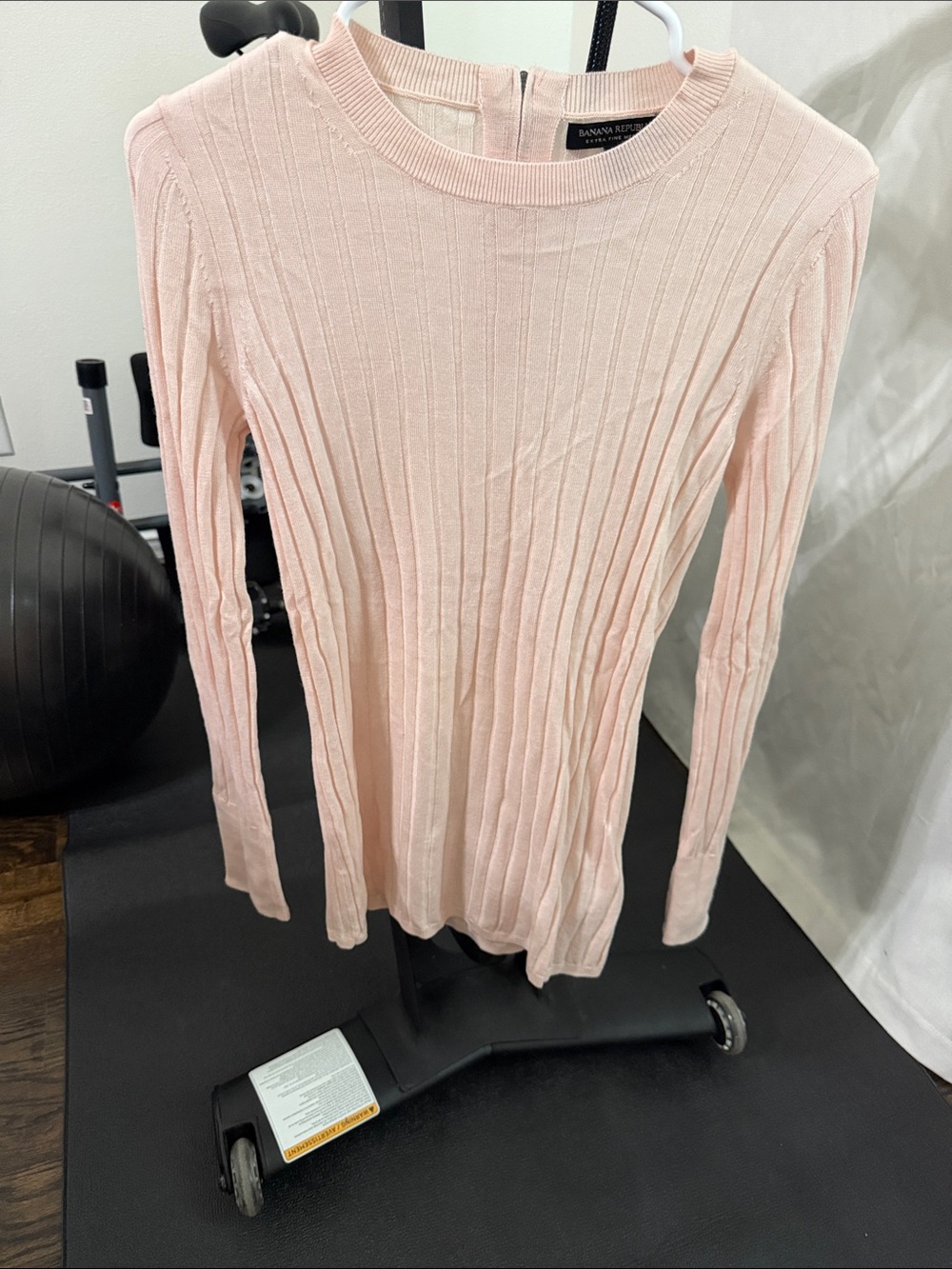 Banana Republic Blush Ribbed Long-Sleeve Top